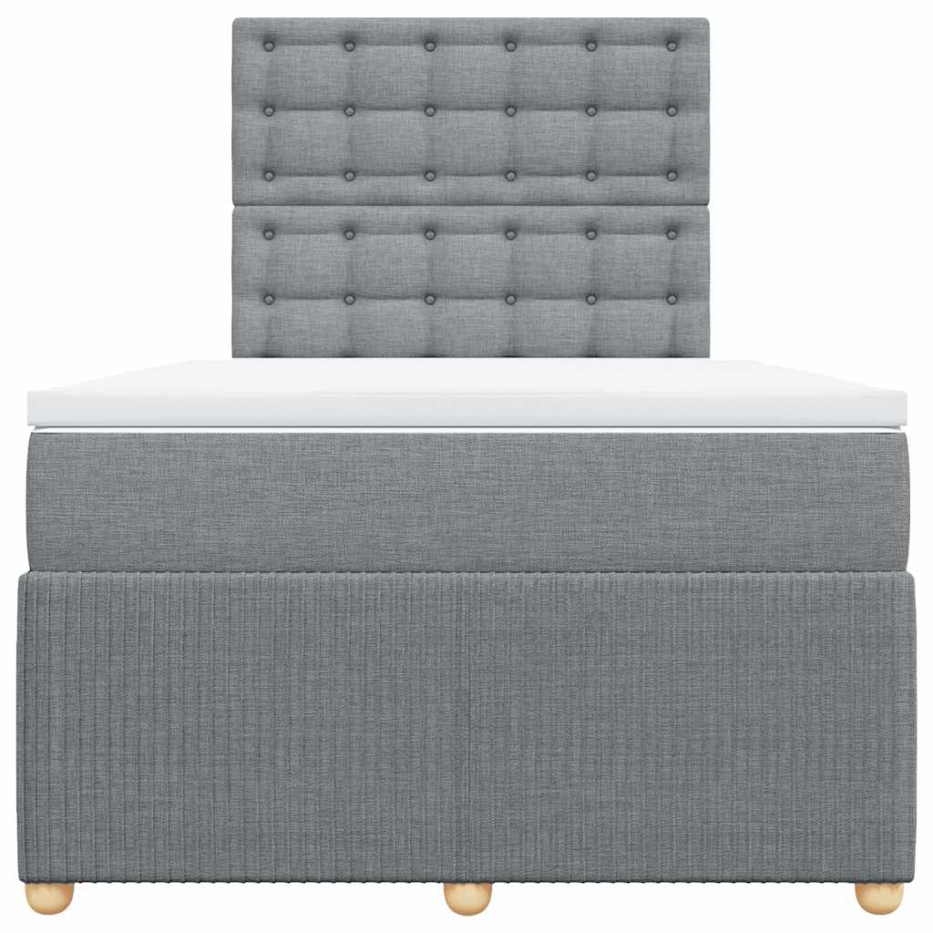 Giroletto a Molle con Materasso Grigio Chiaro 120x200cm Tessuto | homemem39