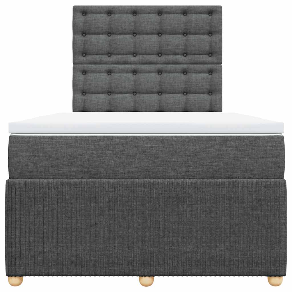 Giroletto a Molle con Materasso Grigio Scuro 120x200 cm Tessuto | homemem39