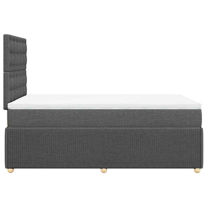 Giroletto a Molle con Materasso Grigio Scuro 120x200 cm Tessuto | homemem39