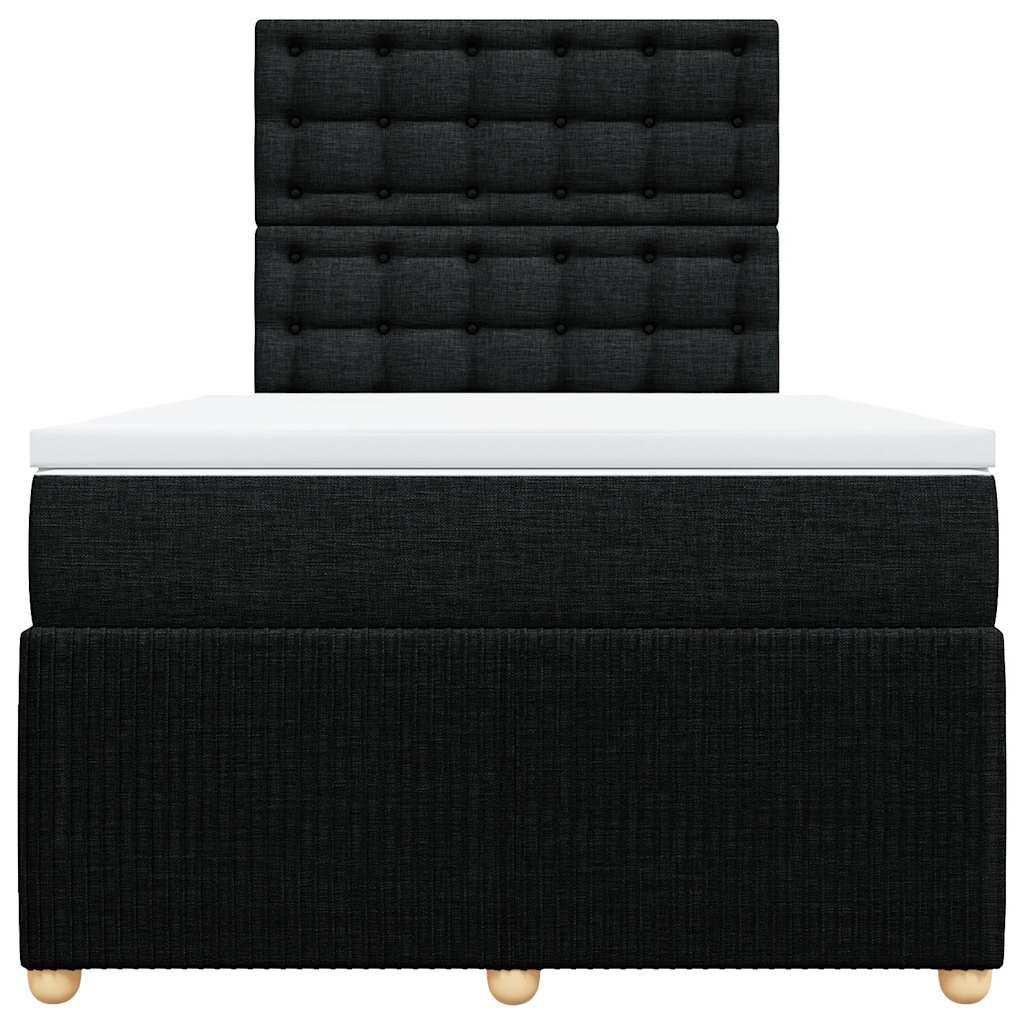 Giroletto a Molle con Materasso Nero 120x200 cm in Tessuto | homemem39