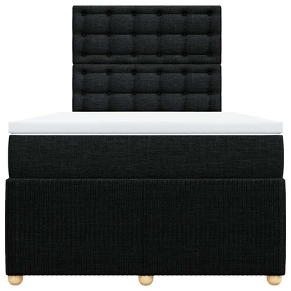 Giroletto a Molle con Materasso Nero 120x200 cm in Tessuto | homemem39