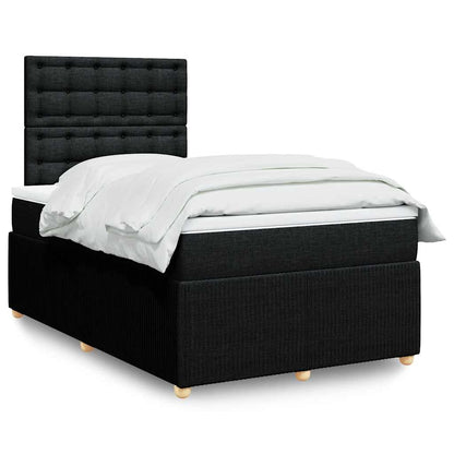 Giroletto a Molle con Materasso Nero 120x200 cm in Tessuto | homemem39
