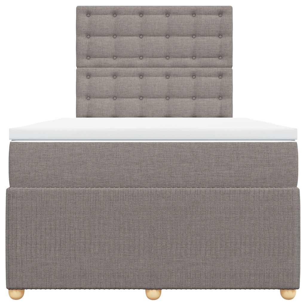 Giroletto a Molle con Materasso Tortora 120x200 cm in Tessuto