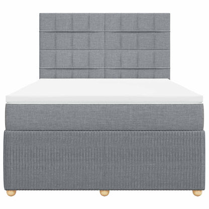 Giroletto a Molle con Materasso Grigio Chiaro 140x190cm Tessuto | homemem39