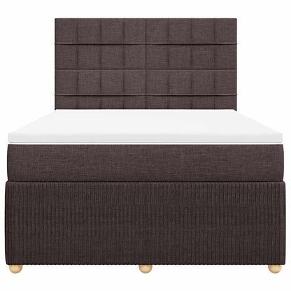 Giroletto a Molle con Materasso Marrone Scuro 140x190cm Tessuto | homemem39