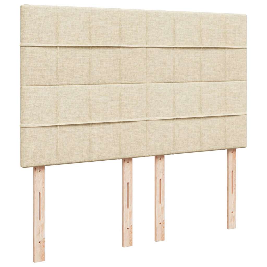 Giroletto a Molle con Materasso Crema 140x19 cm in Tessuto | homemem39