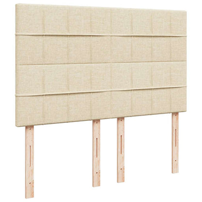 Giroletto a Molle con Materasso Crema 140x19 cm in Tessuto | homemem39