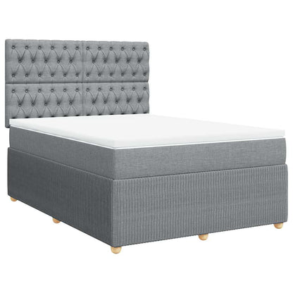 Giroletto a Molle con Materasso Grigio Chiaro 140x190cm Tessuto | homemem39