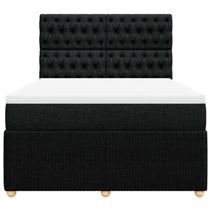 Giroletto a Molle con Materasso Nero 140x190 cm in Tessuto | homemem39
