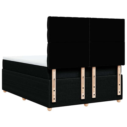 Giroletto a Molle con Materasso Nero 140x190 cm in Tessuto | homemem39
