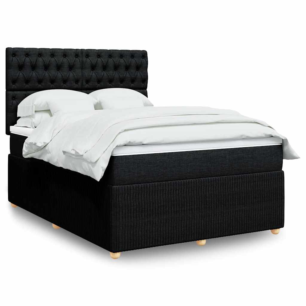 Giroletto a Molle con Materasso Nero 140x190 cm in Tessuto | homemem39