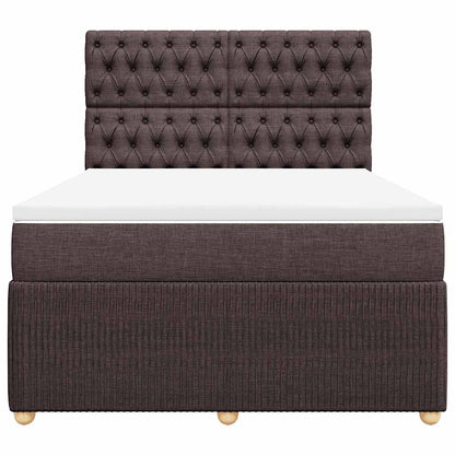 Giroletto a Molle con Materasso Marrone Scuro 140x190cm Tessuto | homemem39