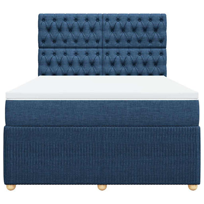Giroletto a Molle con Materasso Blu 140x190 cm in Tessuto