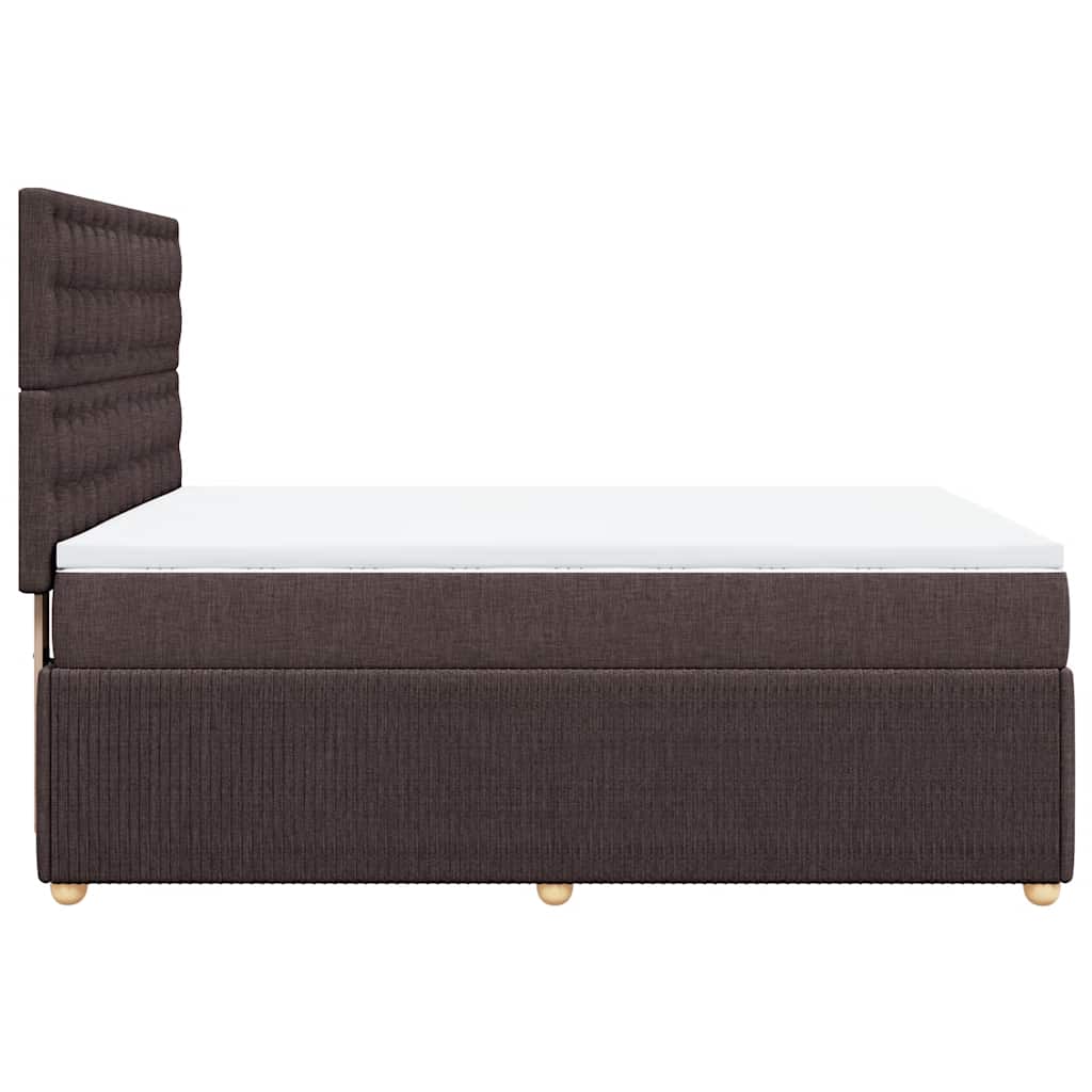 Giroletto a Molle con Materasso Marrone Scuro 140x190cm Tessuto | homemem39