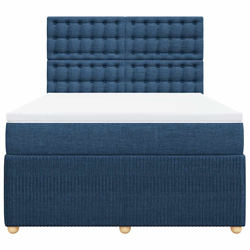 Giroletto a Molle con Materasso Blu 140x190 cm in Tessuto | homemem39
