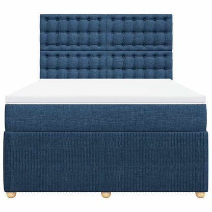 Giroletto a Molle con Materasso Blu 140x190 cm in Tessuto