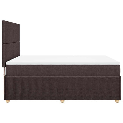 Giroletto a Molle con Materasso Marrone Scuro 140x200cm Tessuto | homemem39