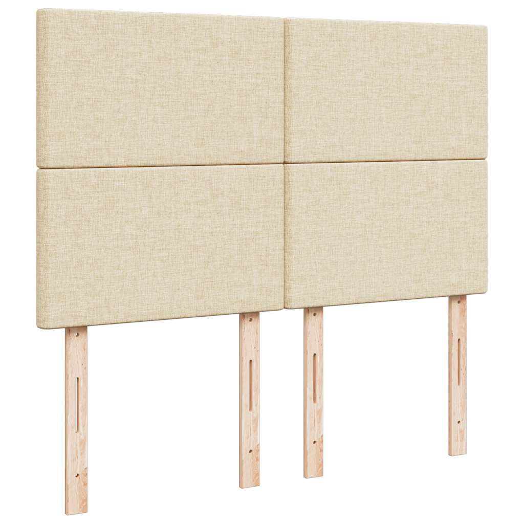 Giroletto a Molle con Materasso Crema 140x200 cm in Tessuto | homemem39