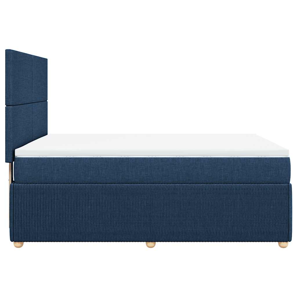 Giroletto a Molle con Materasso Blu 140x200 cm in Tessuto | homemem39