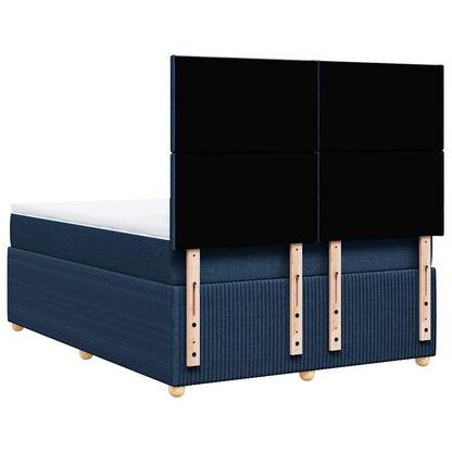 Giroletto a Molle con Materasso Blu 140x200 cm in Tessuto | homemem39
