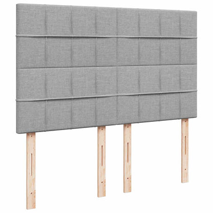 Giroletto a Molle con Materasso Grigio Chiaro 140x200cm Tessuto