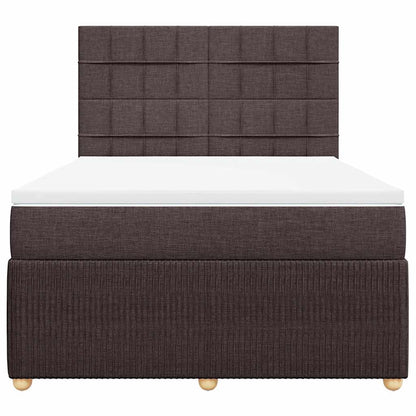 Giroletto a Molle con Materasso Marrone Scuro 140x200cm Tessuto | homemem39