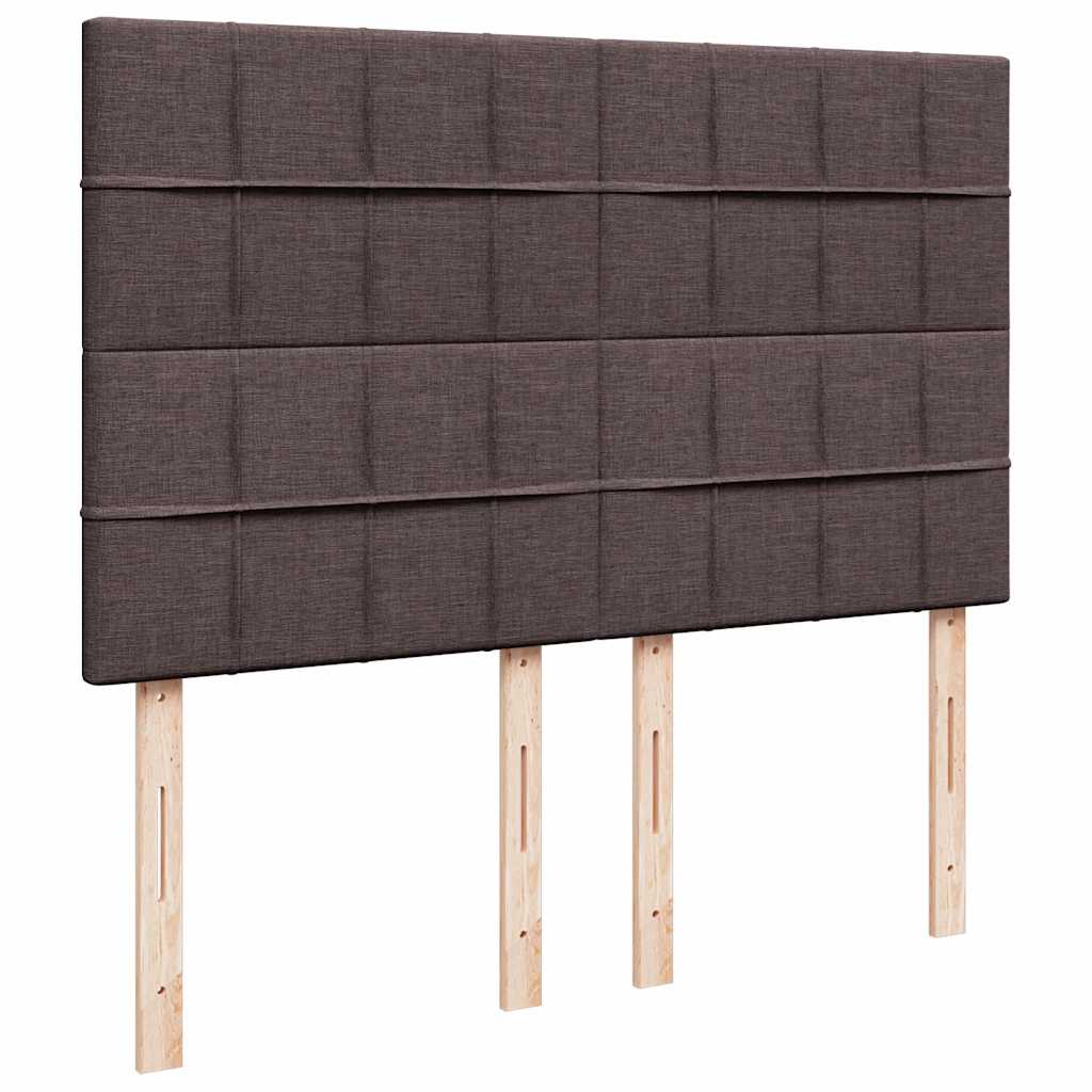 Giroletto a Molle con Materasso Marrone Scuro 140x200cm Tessuto | homemem39