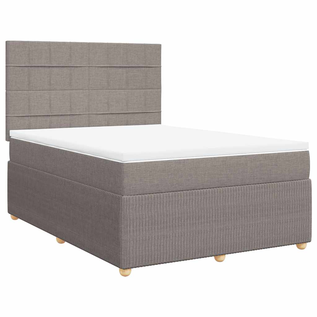 Giroletto a Molle con Materasso Tortora 140x200 cm in Tessuto | homemem39