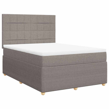 Giroletto a Molle con Materasso Tortora 140x200 cm in Tessuto | homemem39