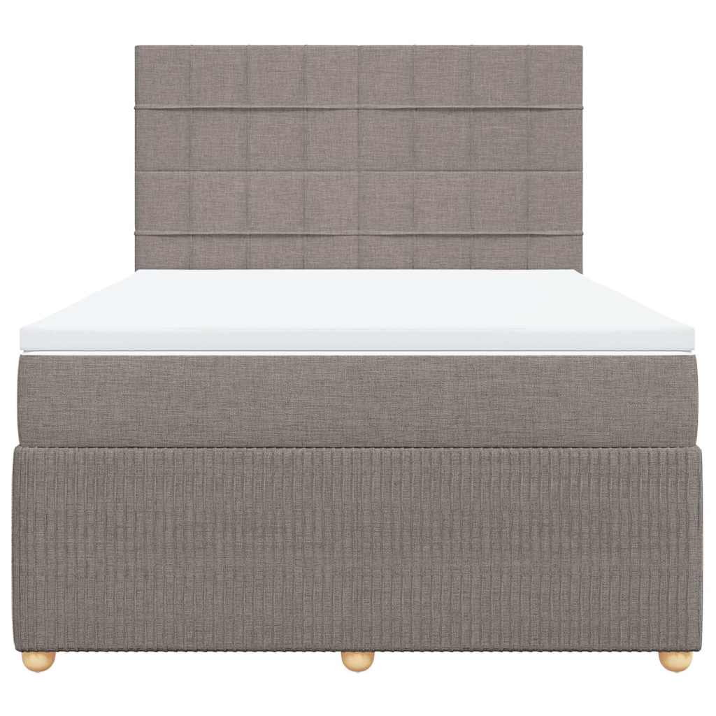 Giroletto a Molle con Materasso Tortora 140x200 cm in Tessuto | homemem39