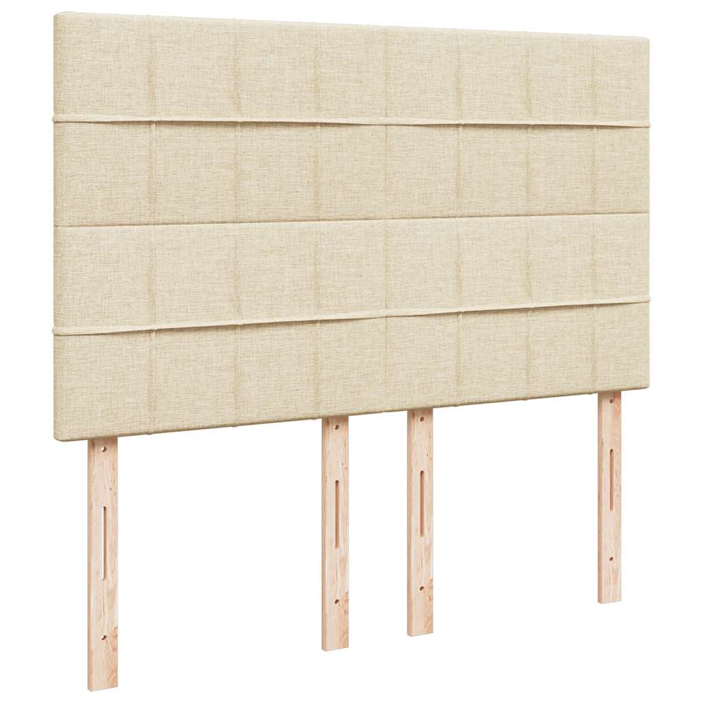 Giroletto a Molle con Materasso Crema 140x200 cm in Tessuto | homemem39