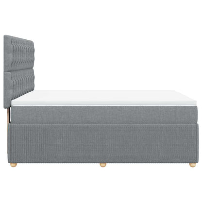 Giroletto a Molle con Materasso Grigio Chiaro 140x200cm Tessuto | homemem39
