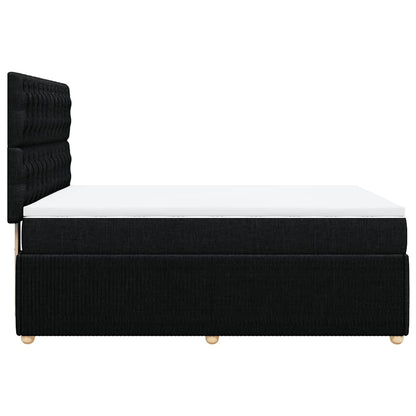 Giroletto a Molle con Materasso Nero 140x200 cm in Tessuto | homemem39