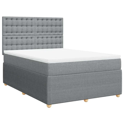 Giroletto a Molle con Materasso Grigio Chiaro 140x200cm Tessuto | homemem39