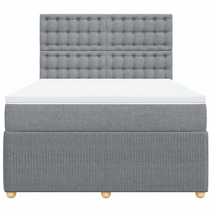 Giroletto a Molle con Materasso Grigio Chiaro 140x200cm Tessuto | homemem39
