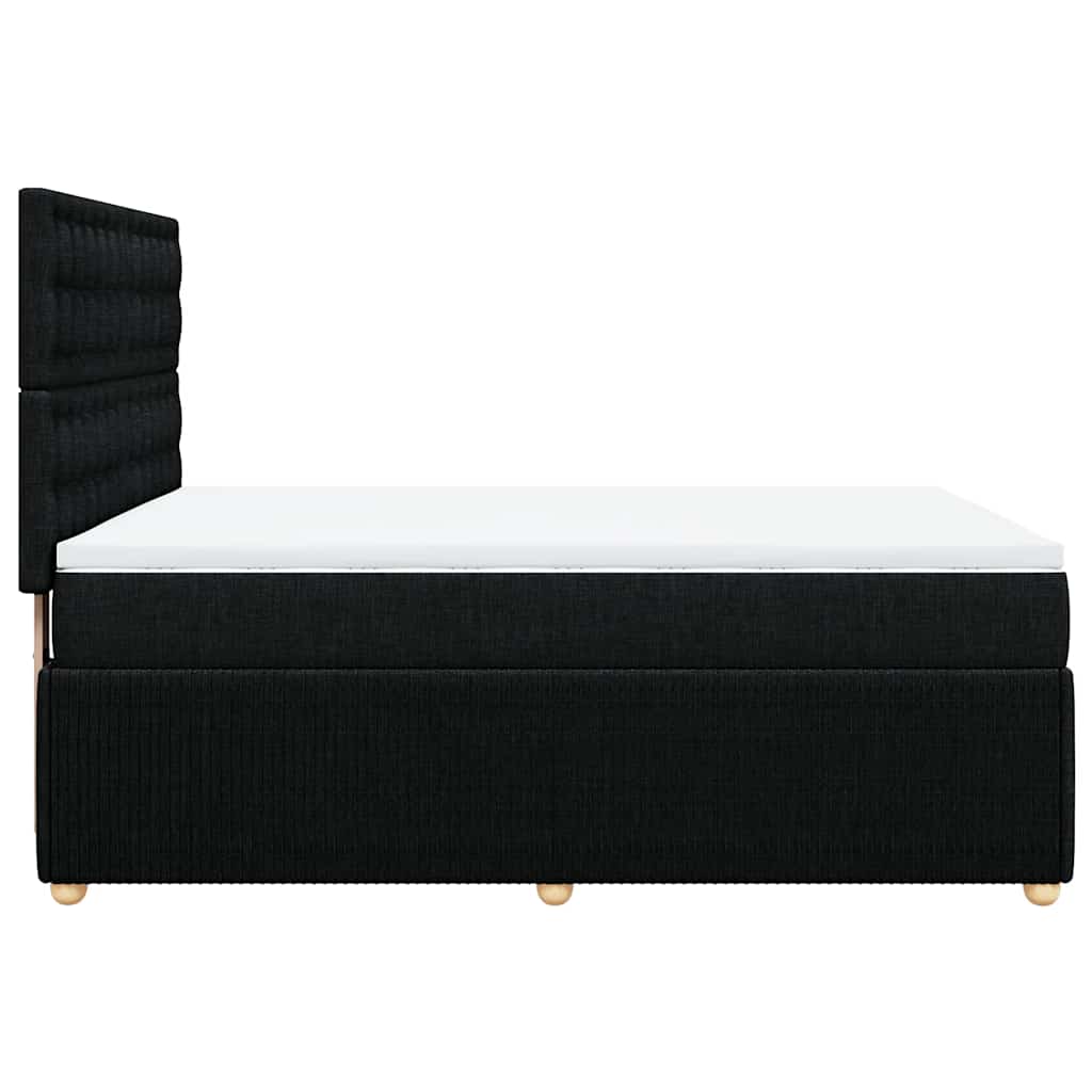 Giroletto a Molle con Materasso Nero 140x200 cm in Tessuto | homemem39