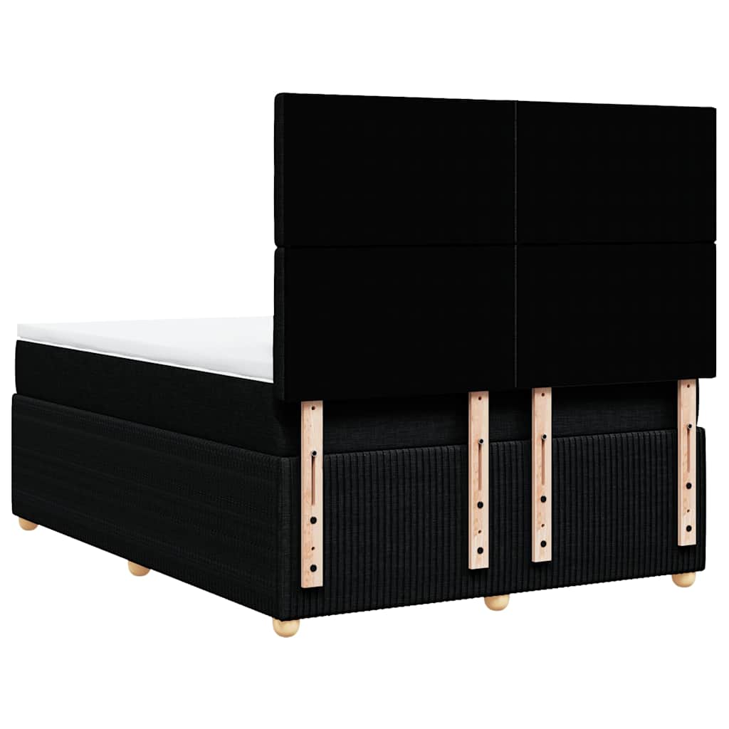 Giroletto a Molle con Materasso Nero 140x200 cm in Tessuto | homemem39