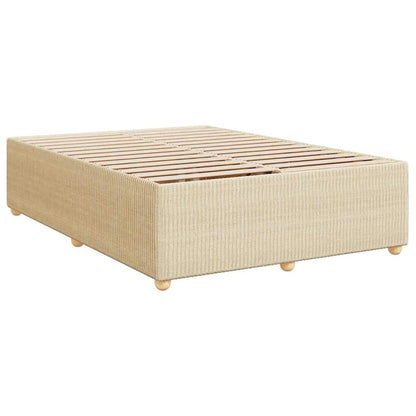 Giroletto a Molle con Materasso Crema 140x200 cm in Tessuto | homemem39