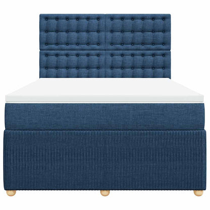 Giroletto a Molle con Materasso Blu 140x200 cm in Tessuto