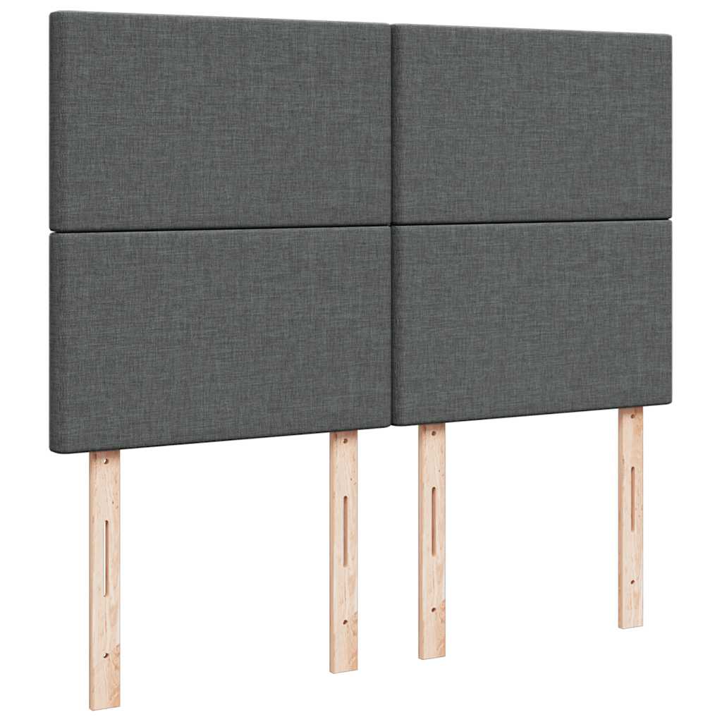 Giroletto a Molle con Materasso Grigio Scuro 160x200 cm Tessuto | homemem39