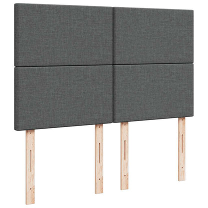 Giroletto a Molle con Materasso Grigio Scuro 160x200 cm Tessuto | homemem39