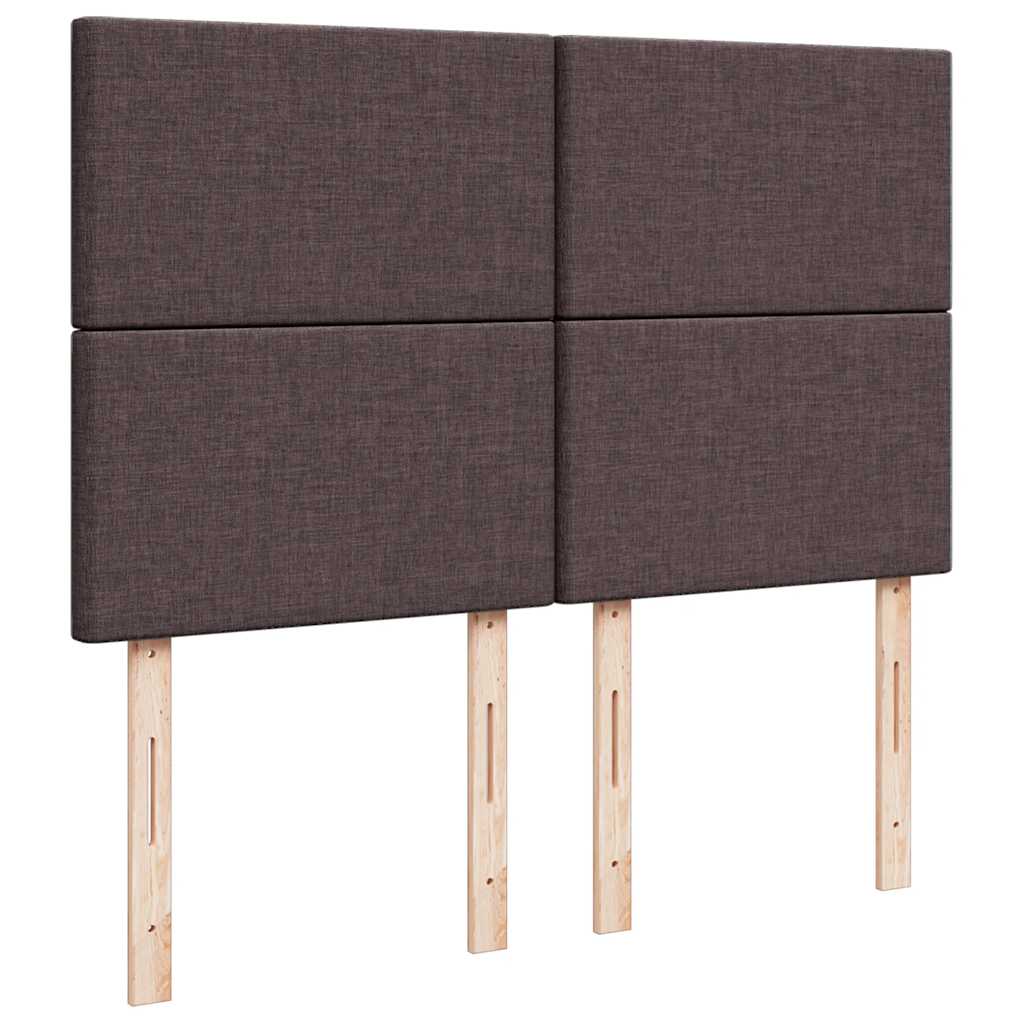 Giroletto a Molle con Materasso Marrone Scuro 160x200cm Tessuto | homemem39