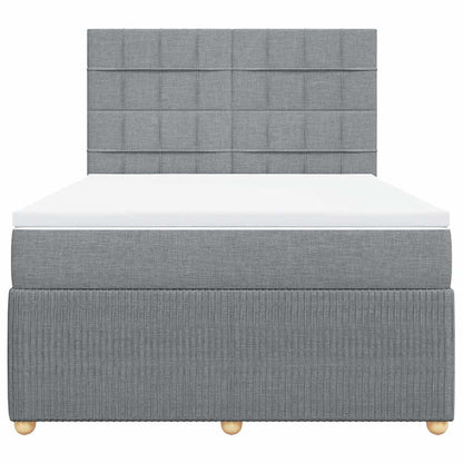 Giroletto a Molle con Materasso Grigio Chiaro 160x200cm Tessuto
