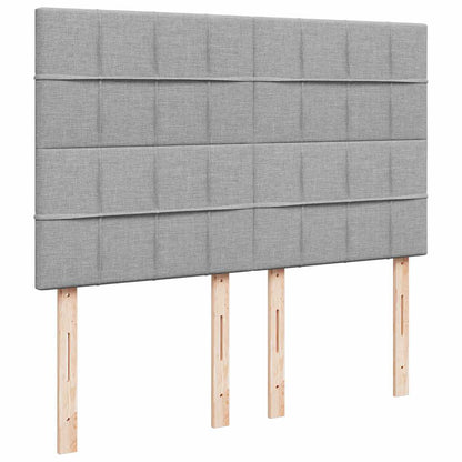Giroletto a Molle con Materasso Grigio Chiaro 160x200cm Tessuto