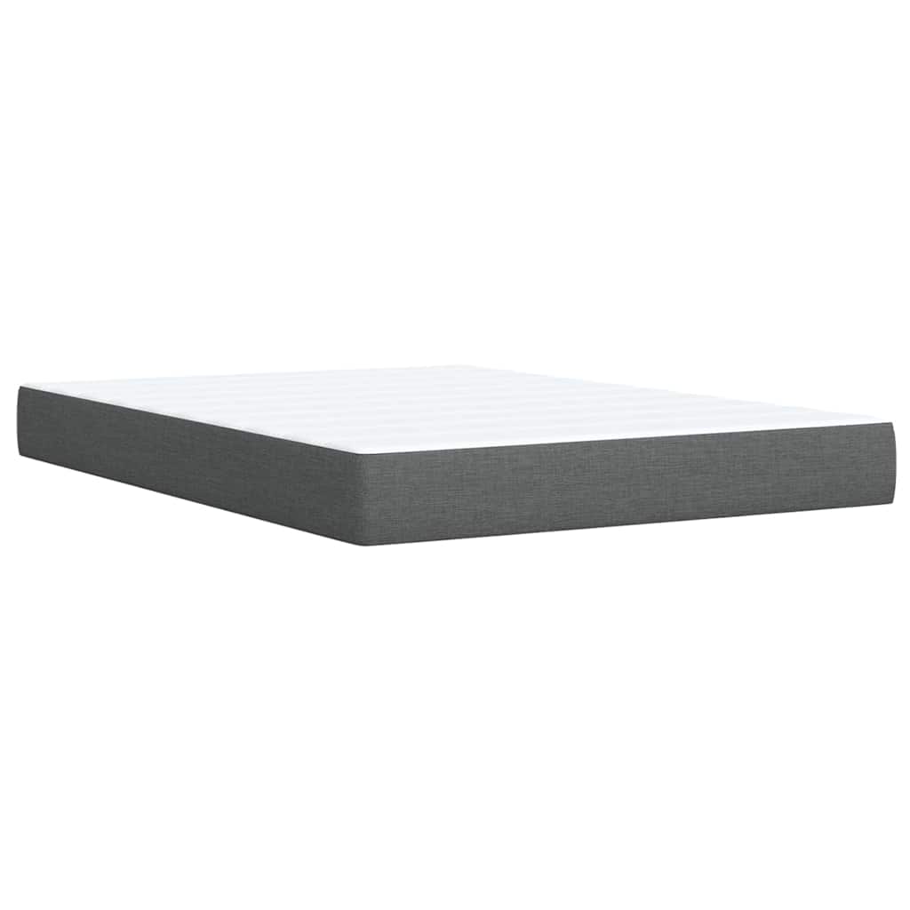 Giroletto a Molle con Materasso Grigio Scuro 160x200 cm Tessuto