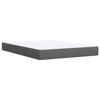 Giroletto a Molle con Materasso Grigio Scuro 160x200 cm Tessuto