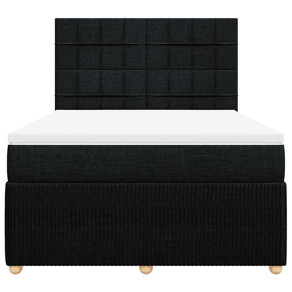 Giroletto a Molle con Materasso Nero 160x200 cm in Tessuto | homemem39