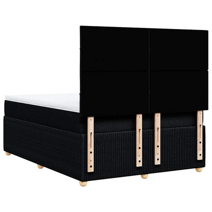 Giroletto a Molle con Materasso Nero 160x200 cm in Tessuto | homemem39