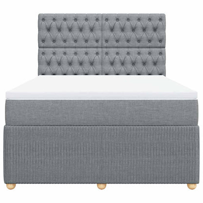 Giroletto a Molle con Materasso Grigio Chiaro 160x200cm Tessuto