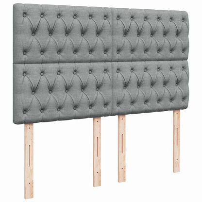 Giroletto a Molle con Materasso Grigio Chiaro 160x200cm Tessuto